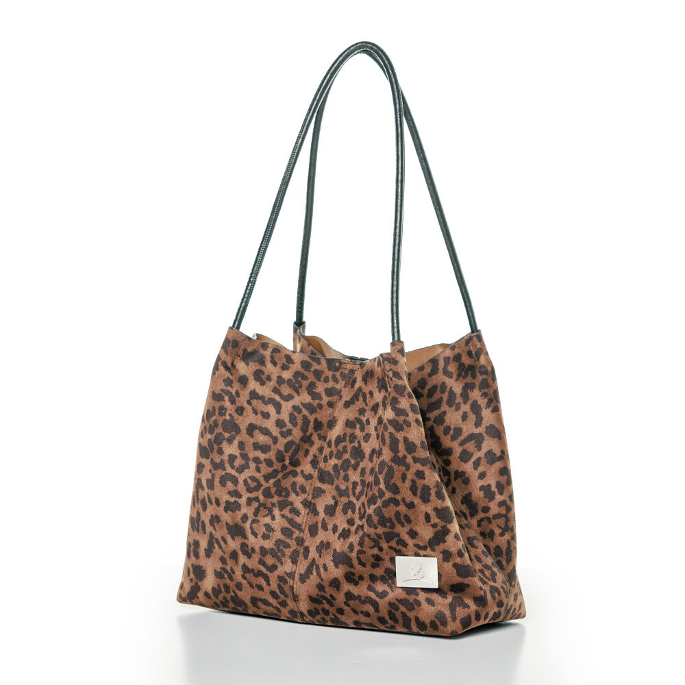 St. Jude Leopard Print Tote Bag with Matching Pouch